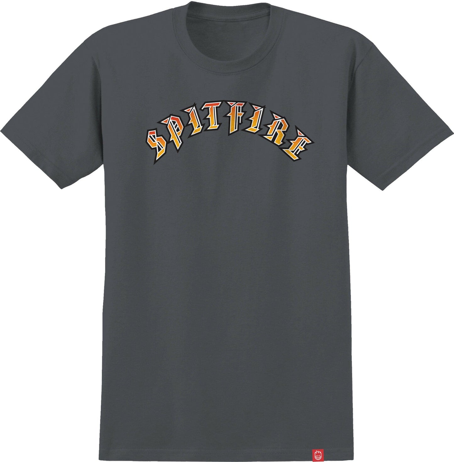 SPITFIRE T-SHIRT SPITFIRE OLD E TEE - CHARCOAL