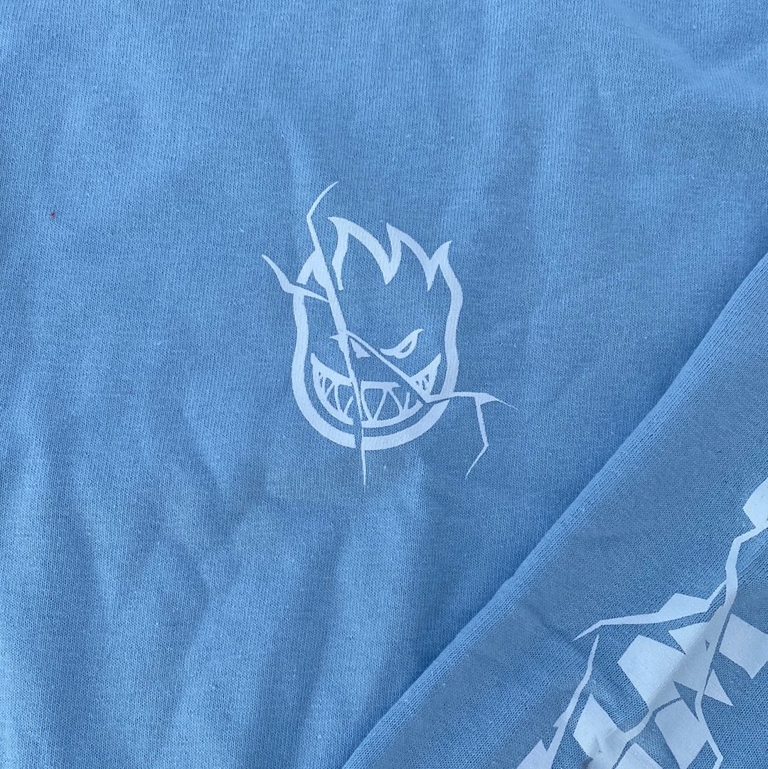 SPITFIRE LONGSLEEVE TEE L SPITFIRE SHATTERED BIGHEAD L/S TEE - LIGHT BLUE