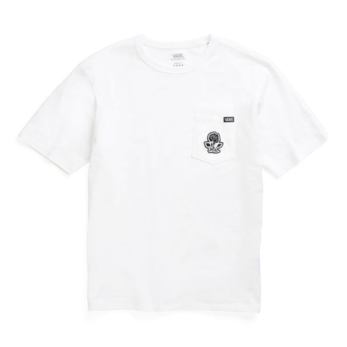 VANS WOMENS T-SHIRT M VANS ARMANTO OFF THE WALL POCKET TEE - WHITE