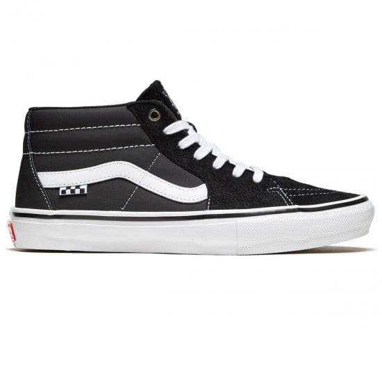 VANS SKATE GROSSO MID - BLACK WHITE EMO LEATHER – Holistic Skateshop