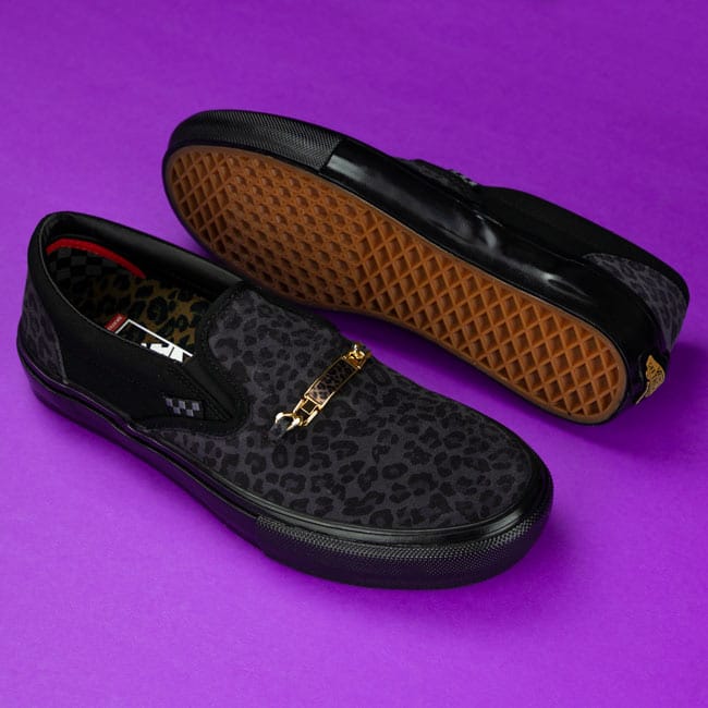 VANS SHOE VANS Vans Skate Slip On - (Strauberry) Cheetah Black