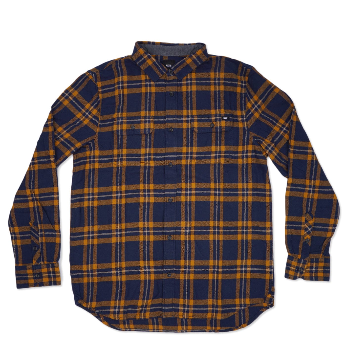 Vans Westminster Flannel Shirt Dress Blues Buckthorn Brown