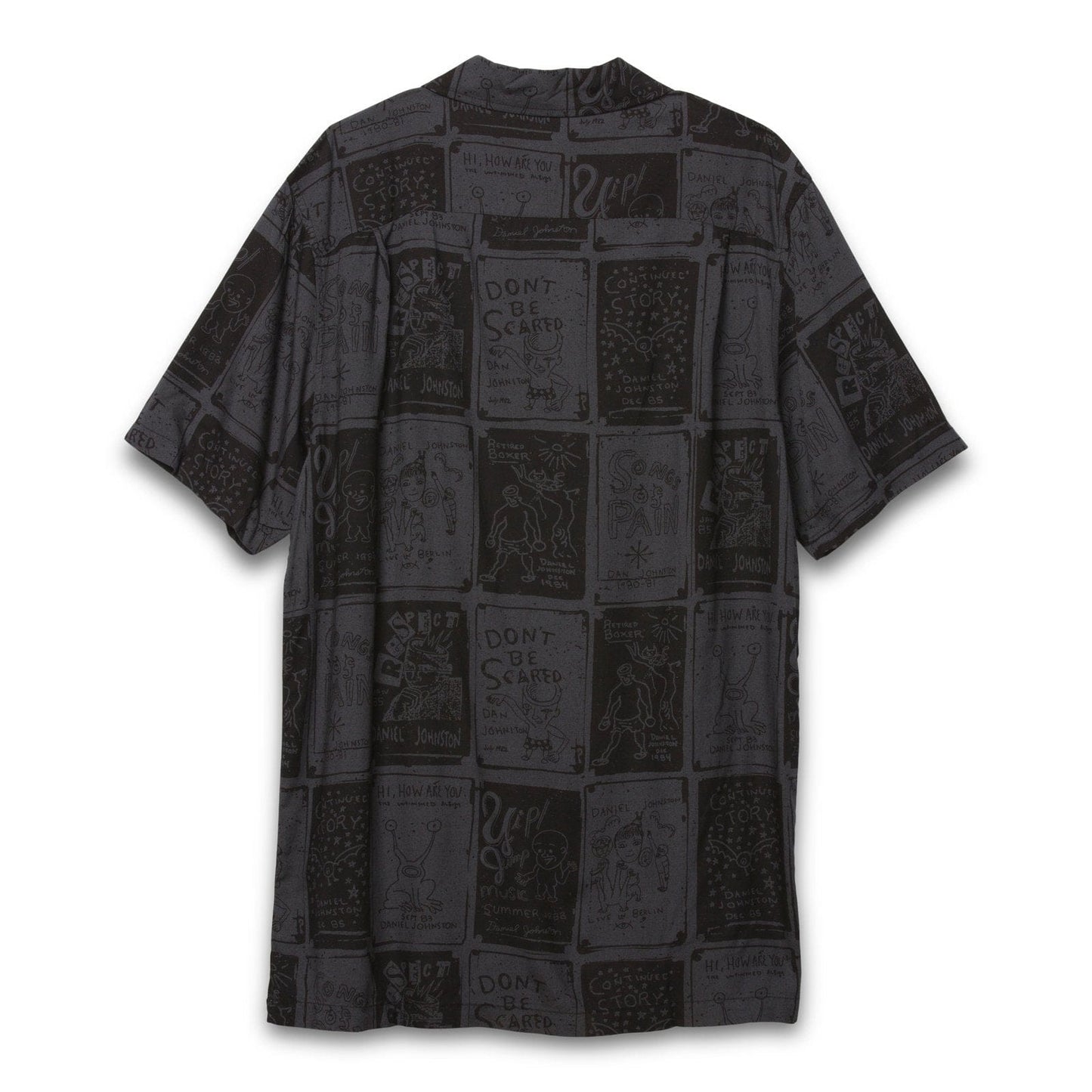 VANS SHORT SLEEVE SHIRT S VANS X DANIEL JOHNSTON S/S SHIRT - BLACK