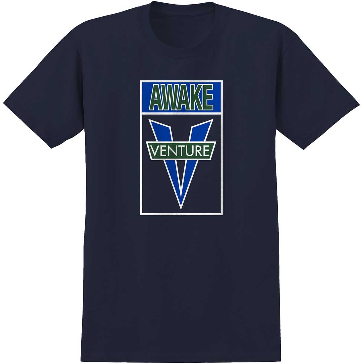VENTURE T-SHIRT VENTURE AWAKE LOGO TEE - NAVY