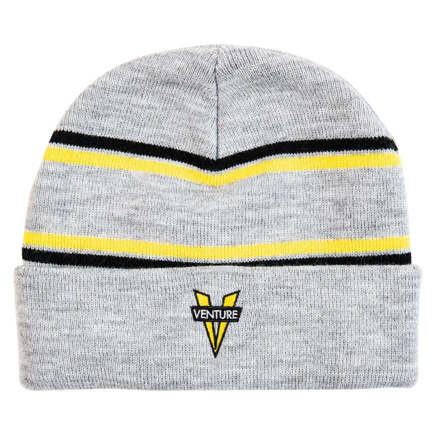 VENTURE BEANIE VENTURE HERITAGE CUFF BEANIE - HEATHER GREY YELLOW