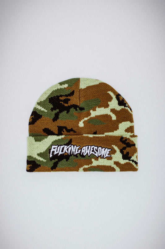 Fucking Awesome Stamp Cuff Beanie - Camo
