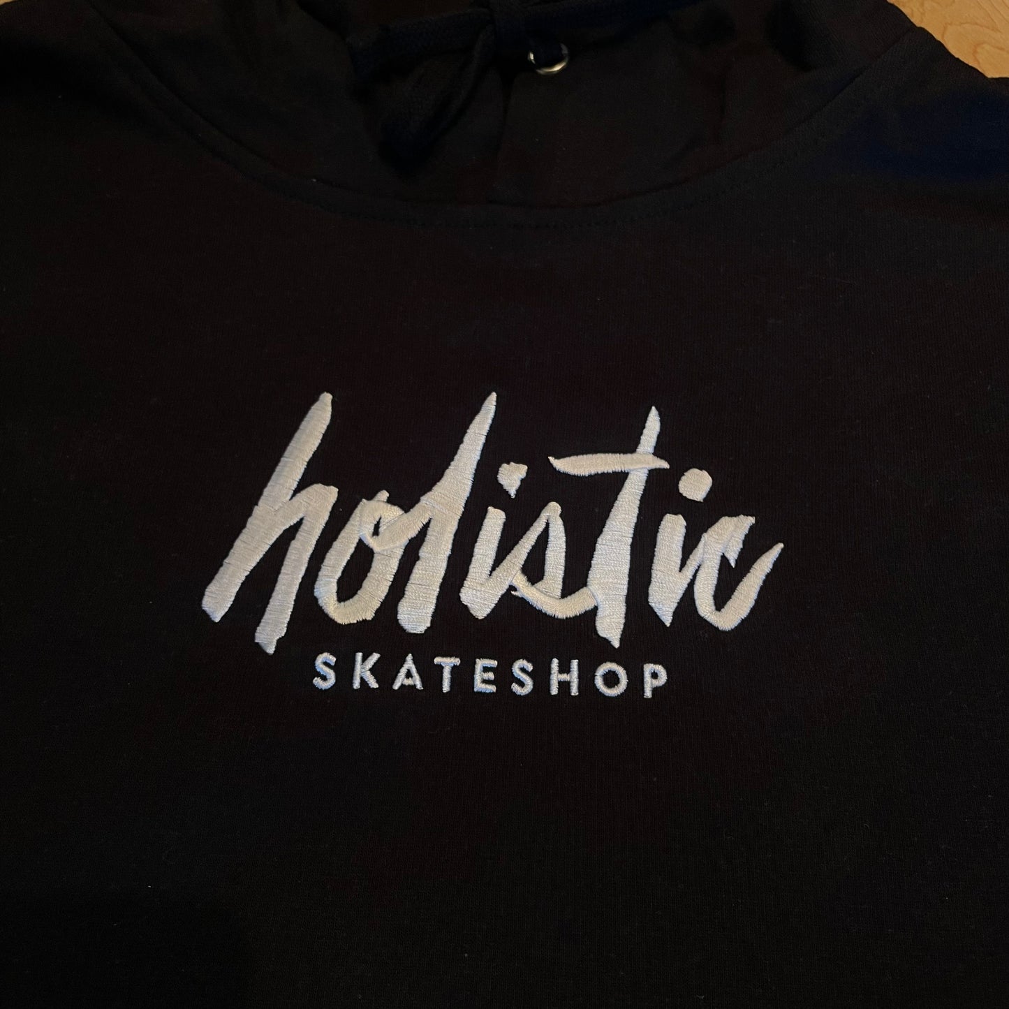 Holistic Skateshop Embroidered Logo Hoodie - Black