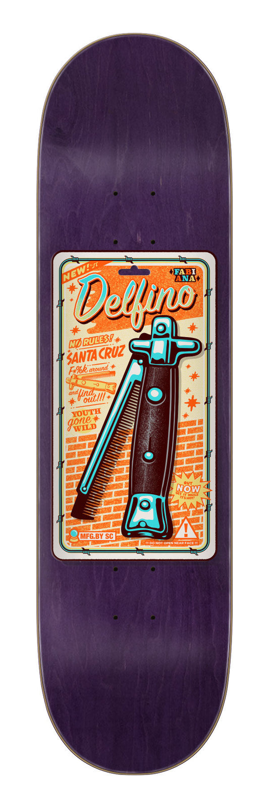 Santa Cruz Delfino Switchblade Comb Deck - 8.25