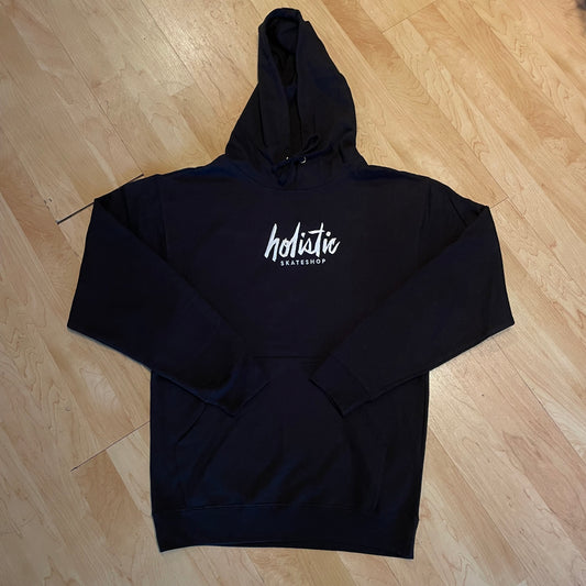 Holistic Skateshop Embroidered Logo Hoodie - Black