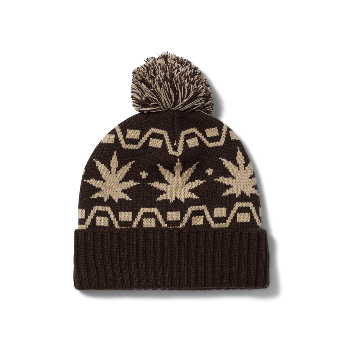 HUF Apres Cuff Pom Beanie - Brown