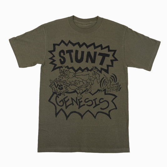 Genesis Video x Stunt365 Knockout Tee - Army Green