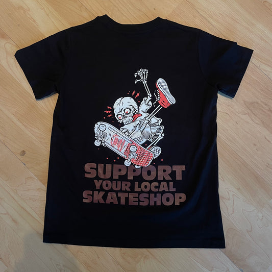 Holistic Skateshop Day 2025 Skeleton Youth Tee - Black