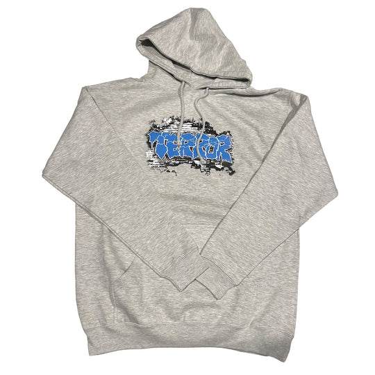 Terror Of Planet X Cracked Hoodie - Grey