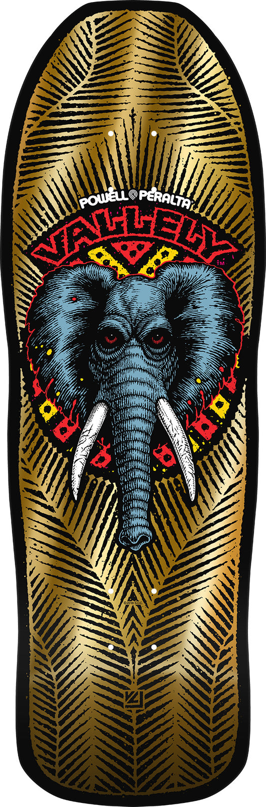 Powell Peralta Mike Vallely Elephant Gold Foil Reissue Deck - 10.0