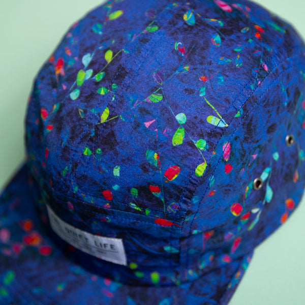 The Quiet Life 5 Panel Camper Hat - Midnight Floral