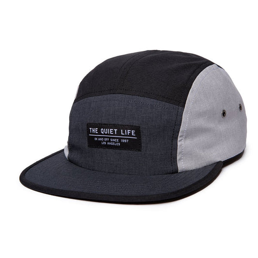 The Quiet Life 5 Panel Color Block Hat - Black Grey