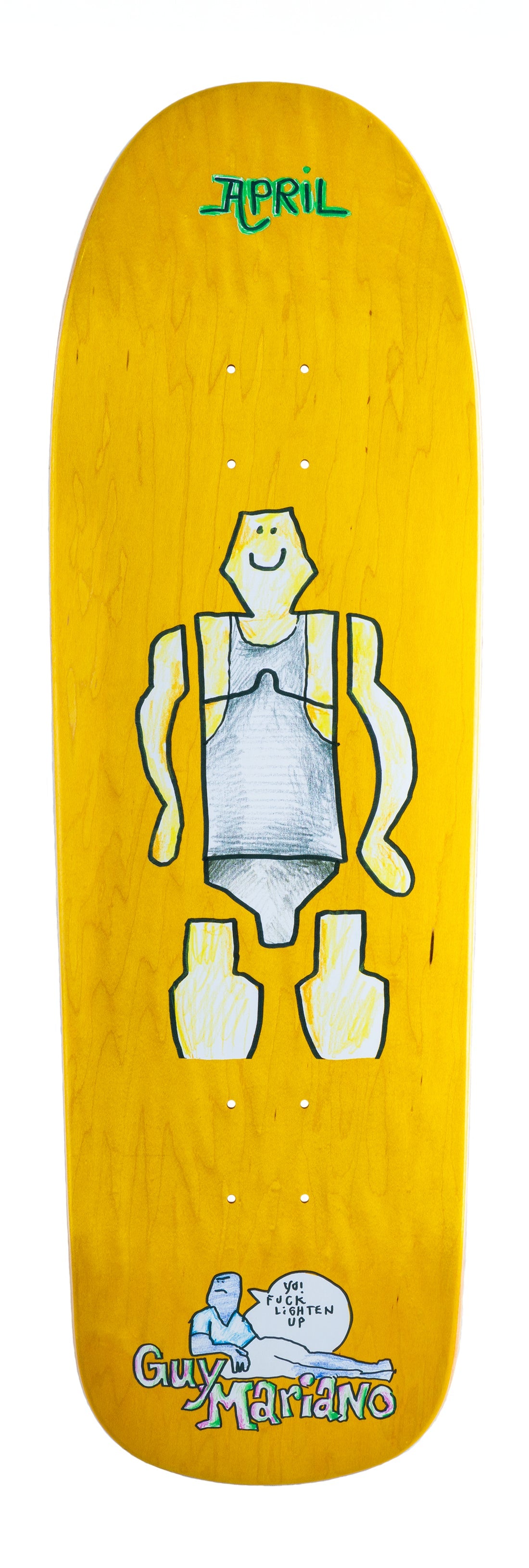 April Guy By Gonz 90's Shaped Yellow Deck - 9.6