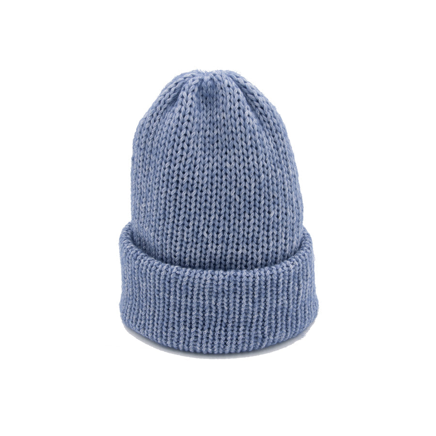 Chimney LTD Short Stack Beanie - Marled Ocean Blue