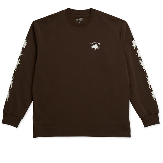 LAST RESORT AB RAT RACE L/S TEE - CHOCOLATE BROWN