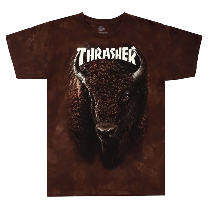 Thrasher Magazine Bison Tee - Brown