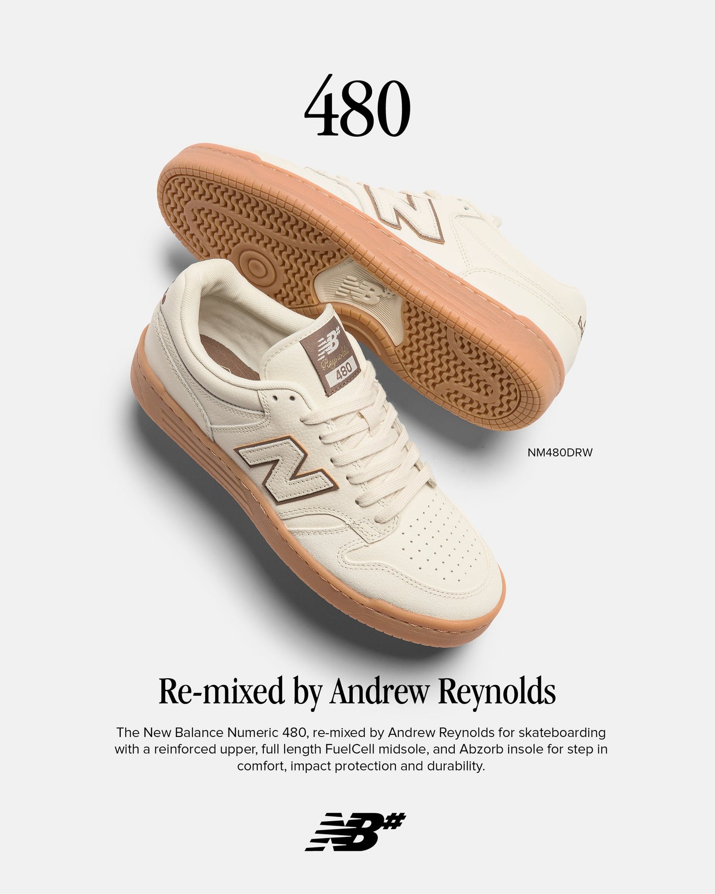 New Balance Numeric 480 - (Reynolds) Sea Salt Brown