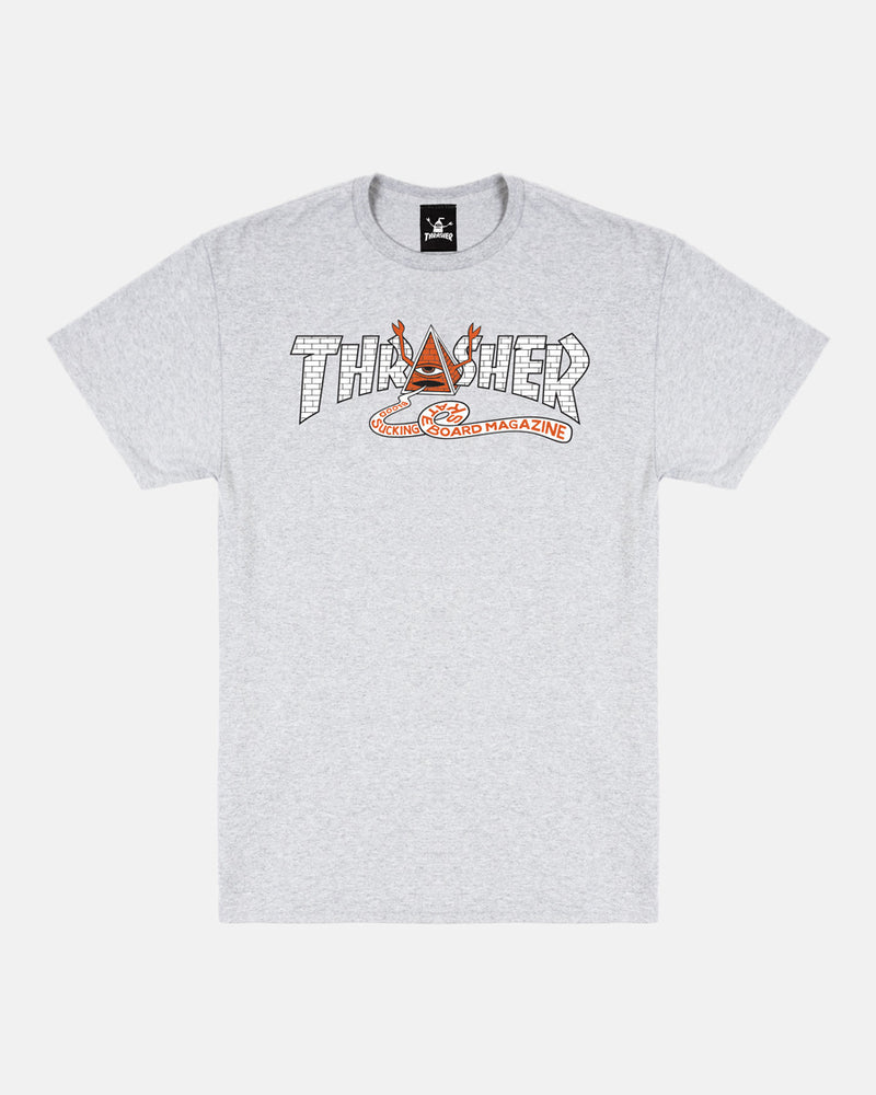 Thrasher Magazine x Toy Machine Pyramid Tee - Grey