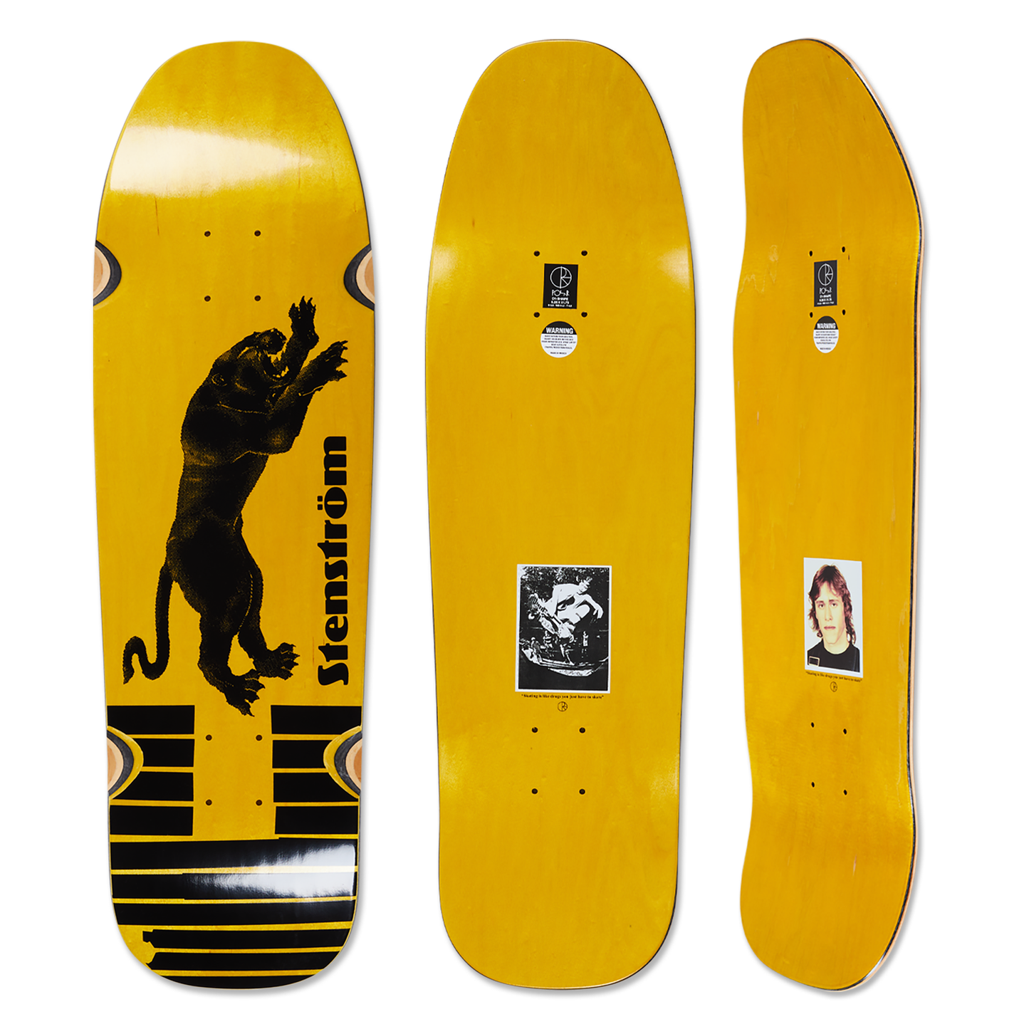 Polar David Stemstrom Tape & Panther Yellow D1 Shape Deck - 9.25