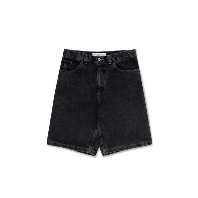 Polar Big Boy Jeans Shorts - Silver Black