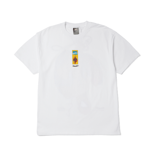 HUF Upside Down Tee - (Spider-Man) White