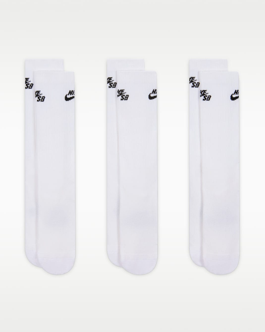 Nike SB Everyday Elevated Cushioned Crew Socks 3 Pack - White