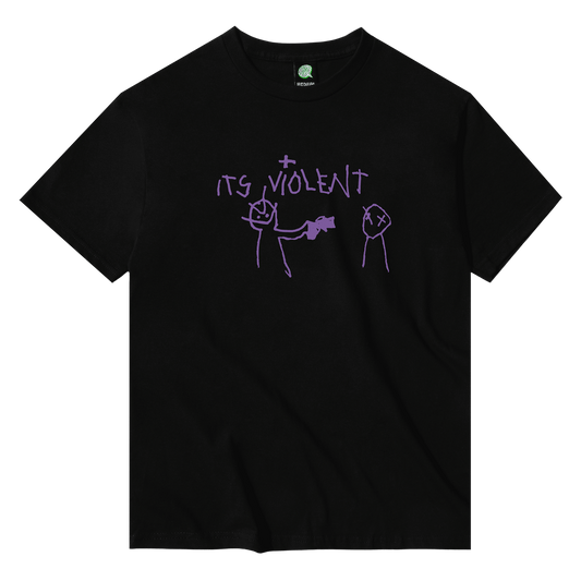 Violet Its Violent Tee - Black