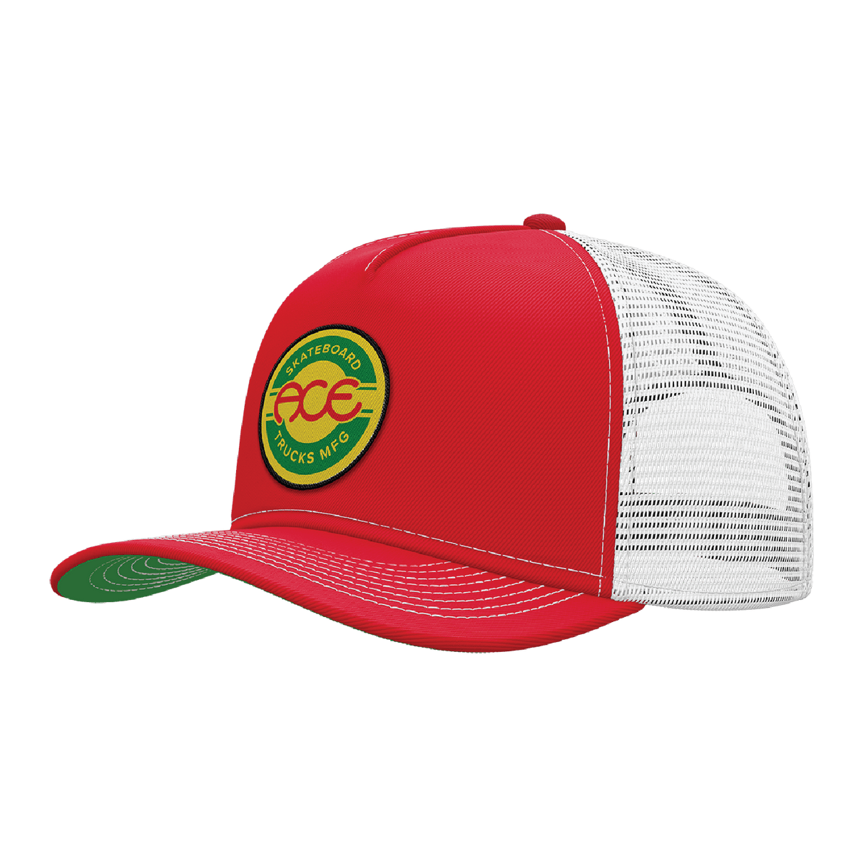 ACE HAT Ace Rasta Seal Trucker Hat - Red