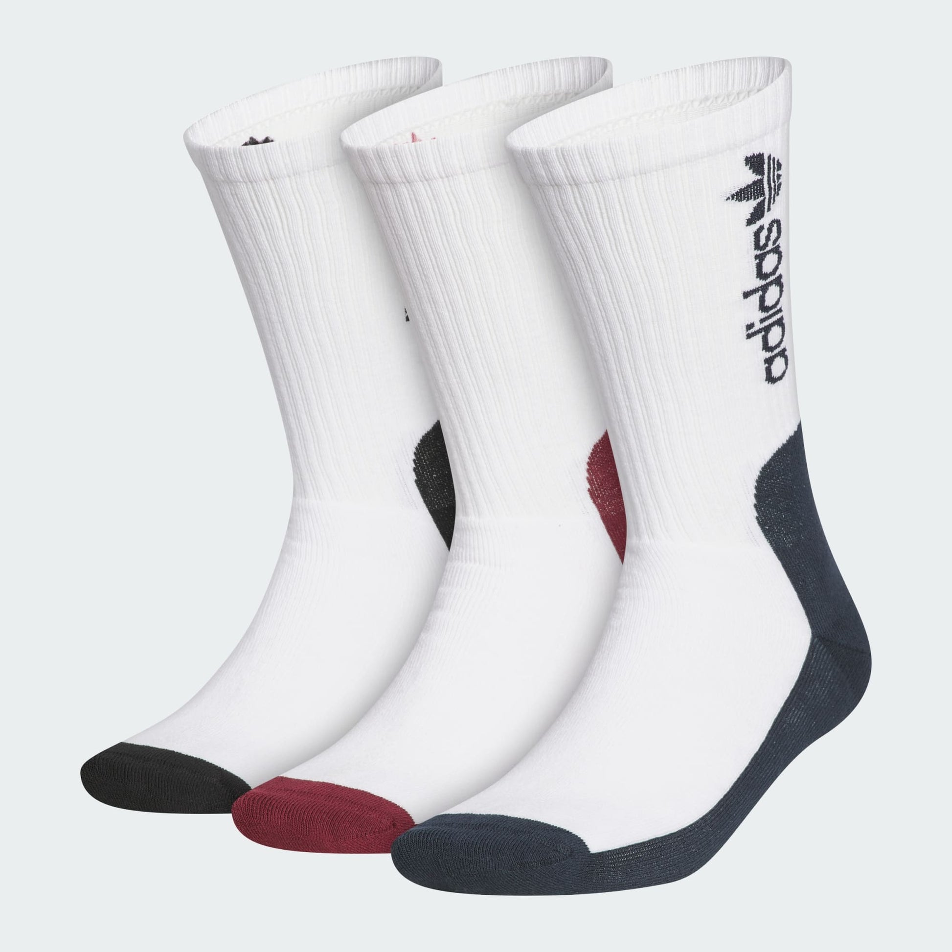 ADIDAS SKATEBOARDING SOCKS Adidas FSBS Premium 3-Pack Socks - Black White Maroon