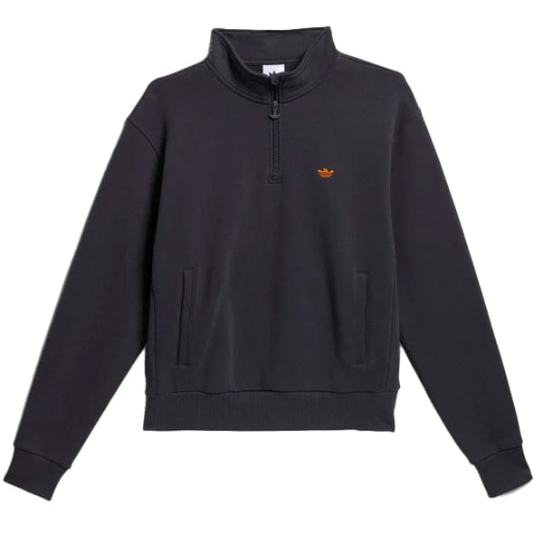 ADIDAS SKATEBOARDING CREWNECK S Adidas Heavyweight Shmoofoil 1/4 Zip Sweatshirt - Carbon Black