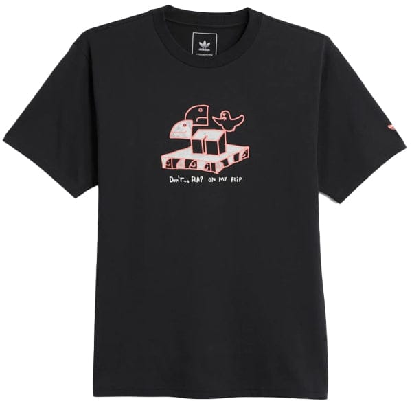 ADIDAS SKATEBOARDING T-SHIRT ADIDAS SHMOOFOIL DONT FLIP TEE - BLACK