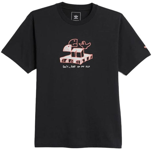ADIDAS SKATEBOARDING T-SHIRT ADIDAS SHMOOFOIL DONT FLIP TEE - BLACK