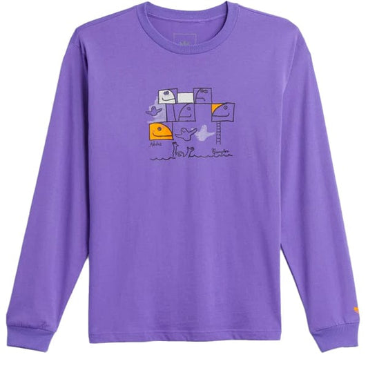 ADIDAS SKATEBOARDING LONGSLEEVE TEE ADIDAS SHMOOFOIL GONZ POOL L/S TEE - PURPLE