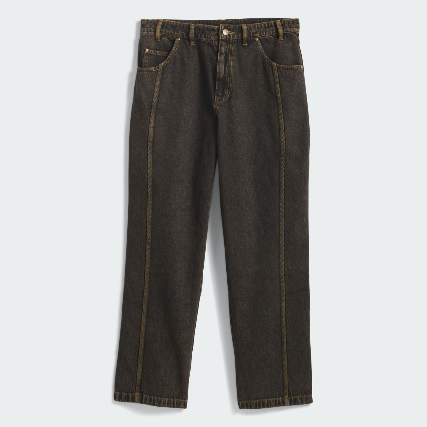 ADIDAS SKATEBOARDING PANTS Adidas Skateboarding Kader Acid Wash Jeans - Bronze Strata