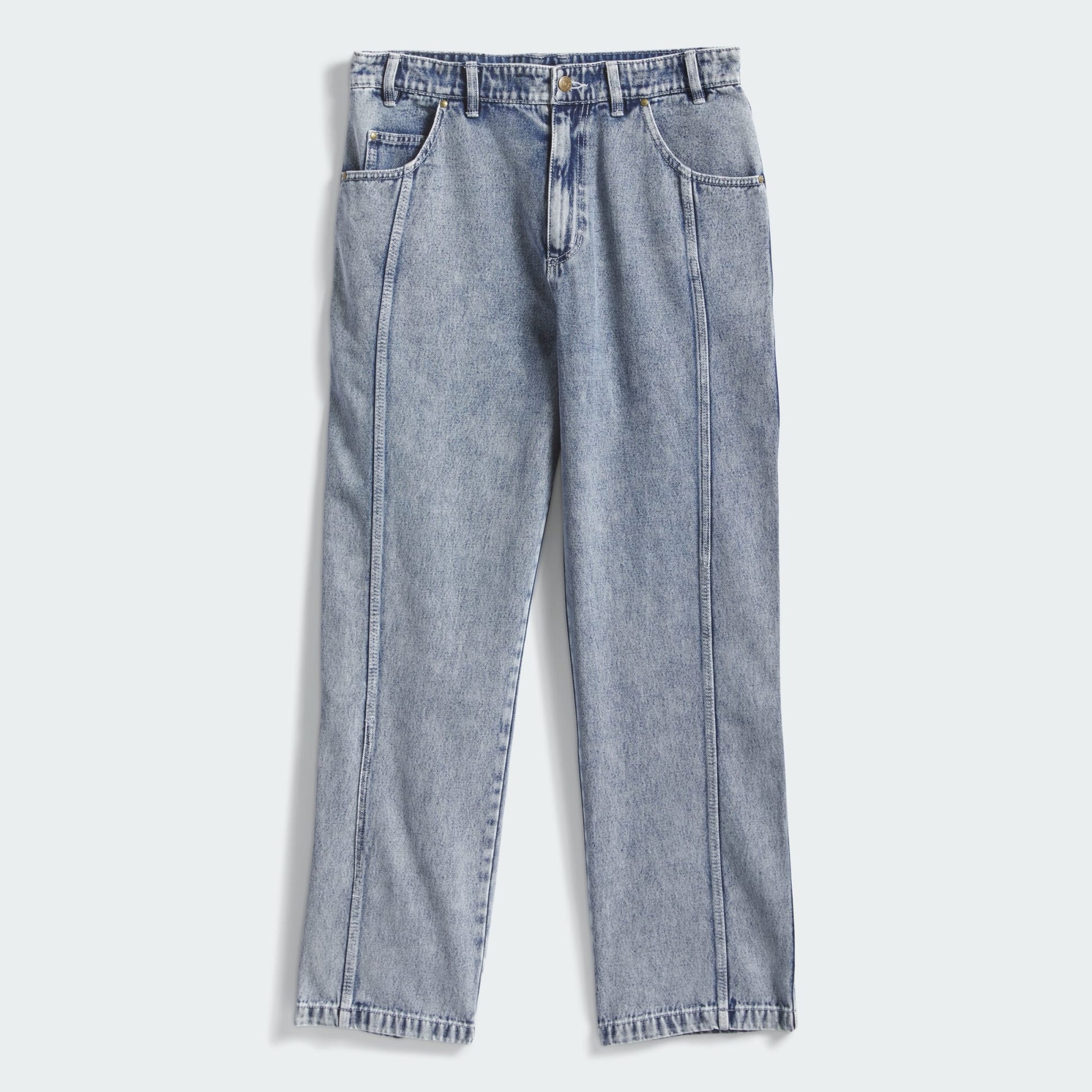 ADIDAS SKATEBOARDING PANTS Adidas Skateboarding Kader Acid Wash Jeans - Light Grey