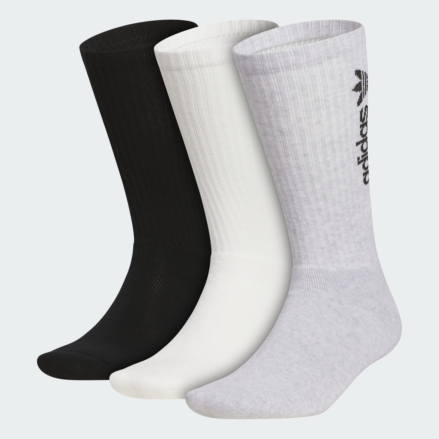 ADIDAS SKATEBOARDING SOCKS Adidas Skateboarding Premium Socks 3 Pack - Black White Grey
