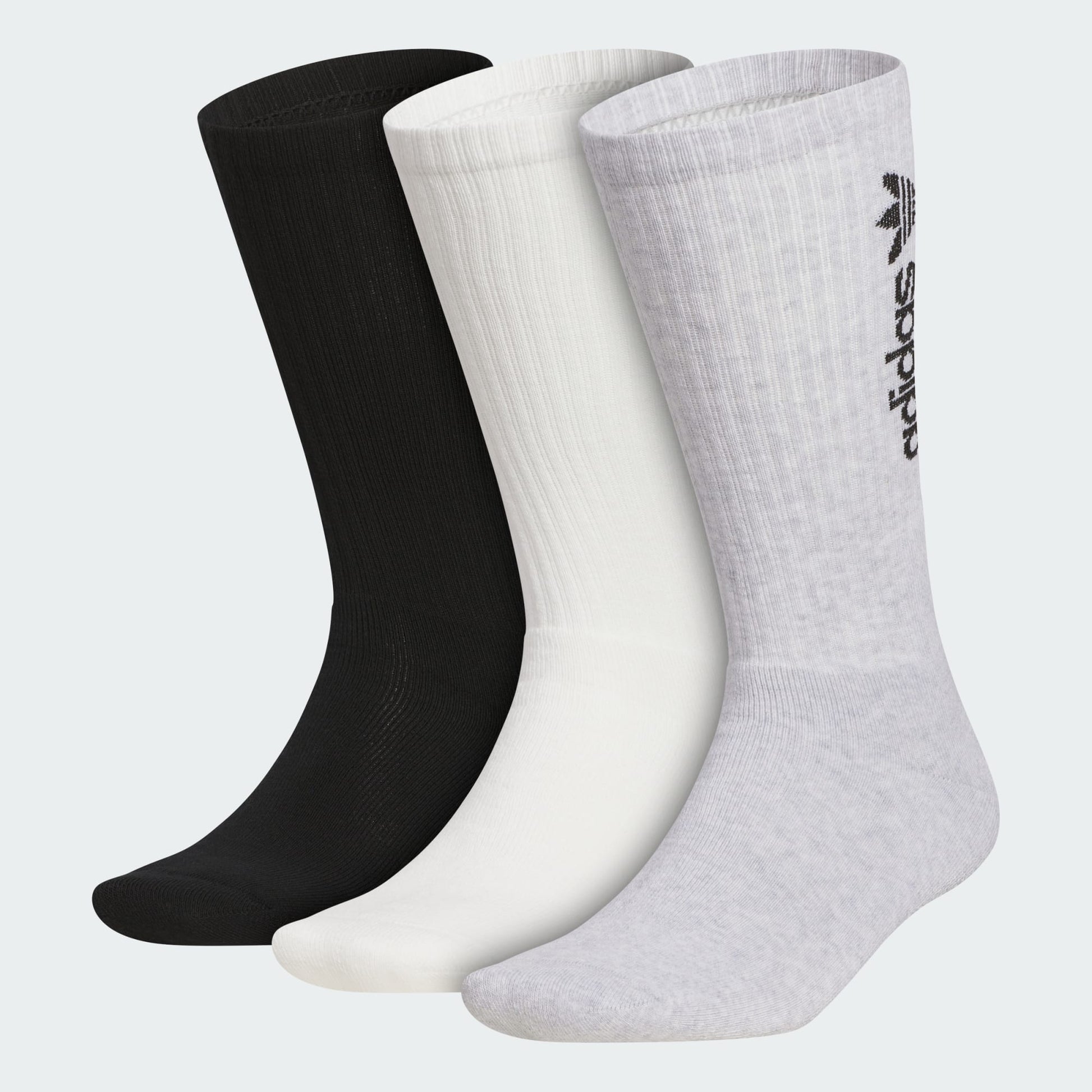 ADIDAS SKATEBOARDING SOCKS Adidas Skateboarding Premium Socks 3 Pack - Black White Grey