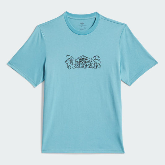 ADIDAS SKATEBOARDING T-SHIRT Adidas Skateboarding x Kogancult Logo Tee - Preloved Blue