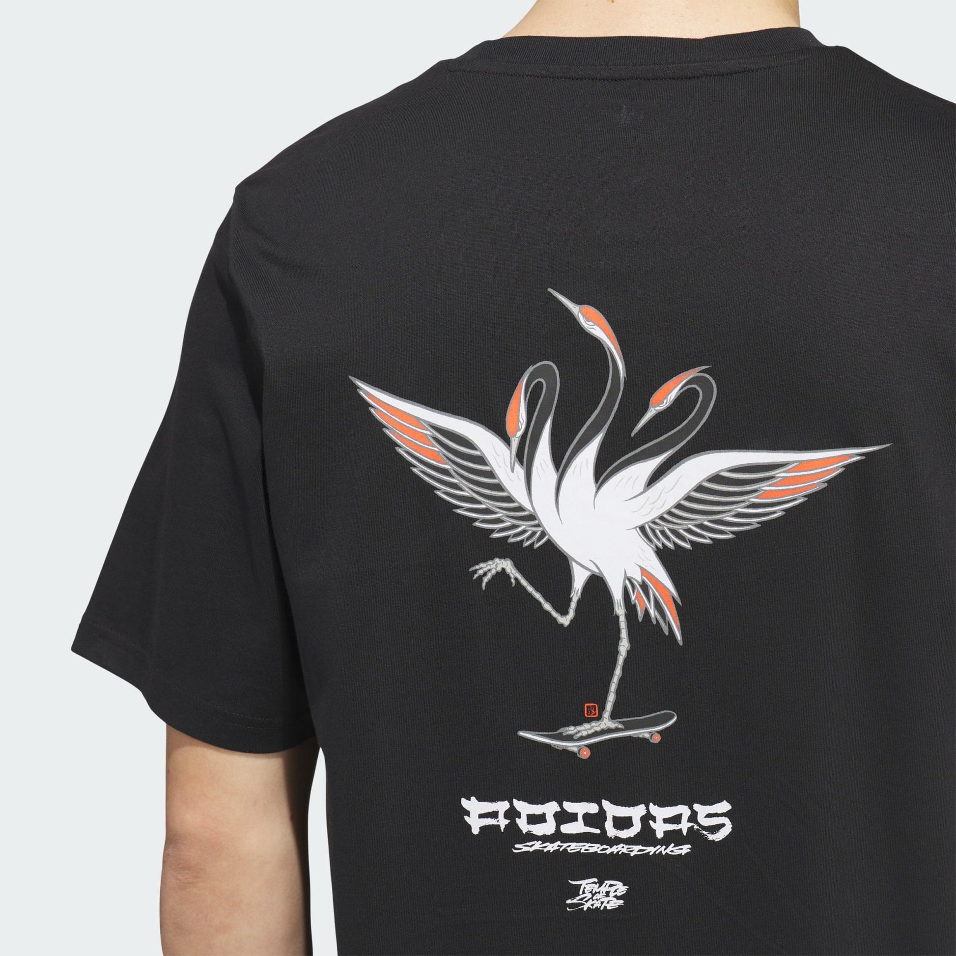 ADIDAS SKATEBOARDING T-SHIRT Adidas Temple of Skate Crane Tee - Black