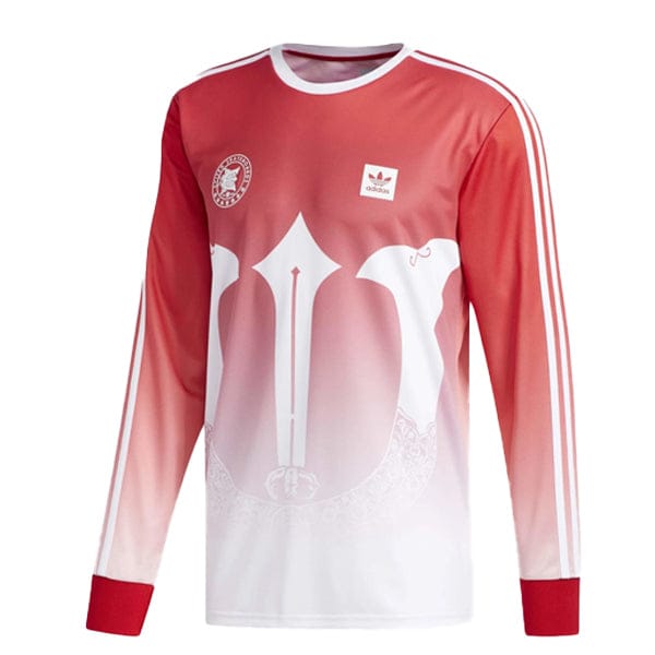 ADIDAS SKATEBOARDING JERSEY M ADIDAS X EVISEN JERSEY - SCARLET WHITE
