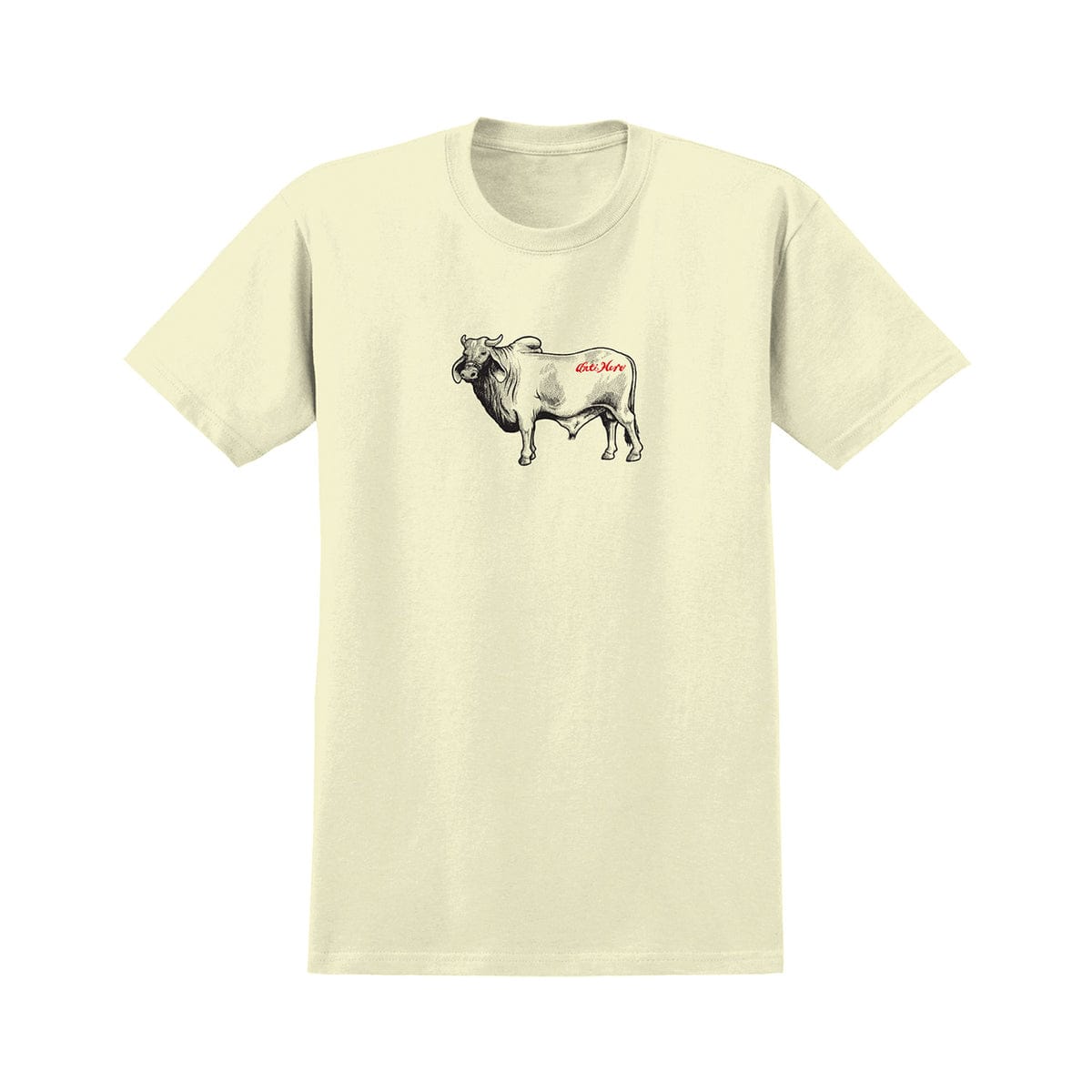 ANTI-HERO T-SHIRT Anti Hero Cow Tee - Heather Cream