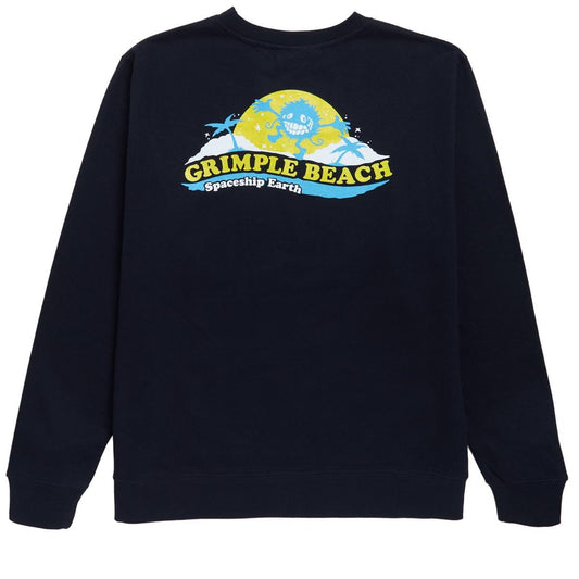 ANTI-HERO CREWNECK Anti-Hero Grimple Stix Spaceship Earth Crewneck - Navy
