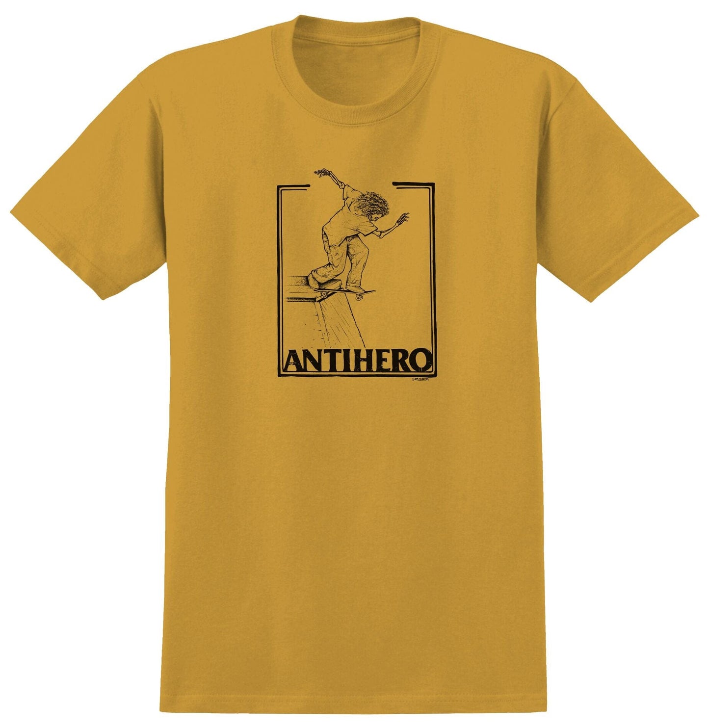 ANTI-HERO T-SHIRT M Anti Hero Lance Mountain Doobie Tee - Mustard