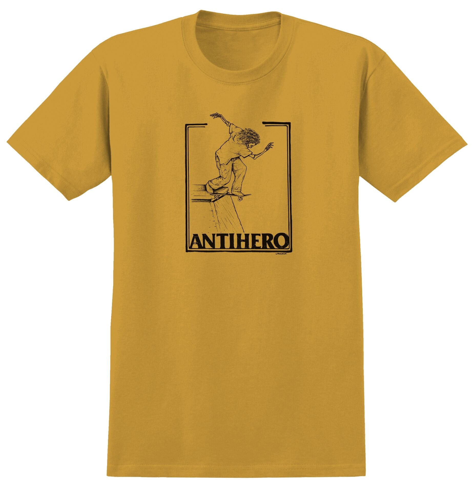 ANTI-HERO T-SHIRT M Anti Hero Lance Mountain Doobie Tee - Mustard