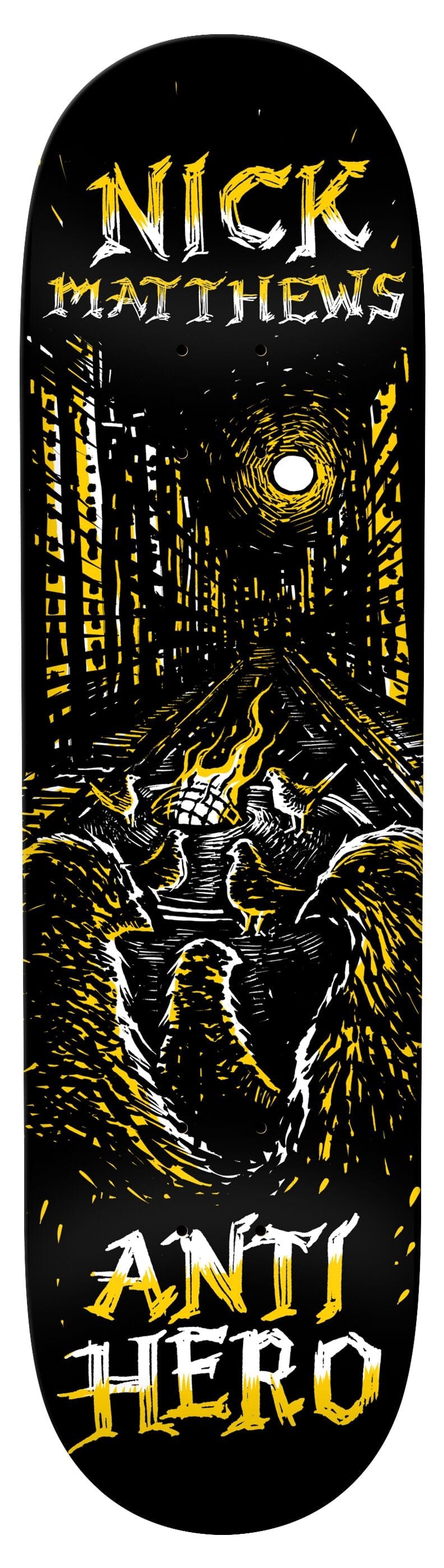 ANTI-HERO DECK 8.5 Anti Hero Nick Matthews Fireside Deck - 8.5