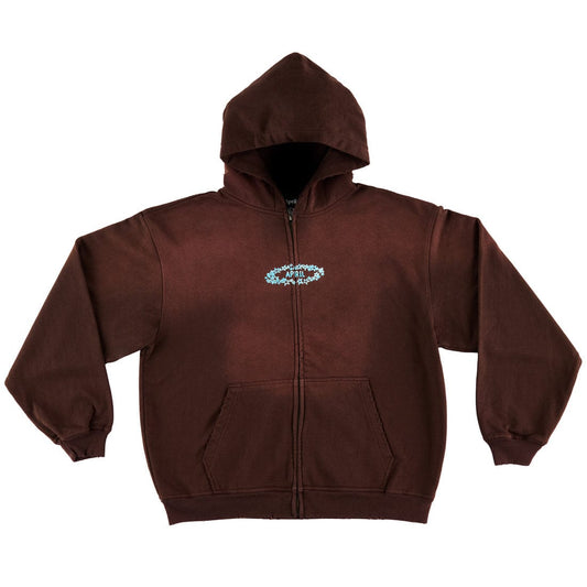 APRIL HOODIE April Stars Zip-Up Hoodie - Brown